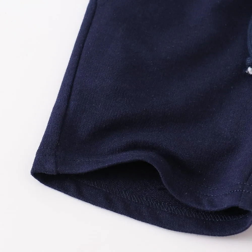 Toddler Boys Girls Cotton Jogger Shorts,Little Kids Active Sport Shorts with Drawstring