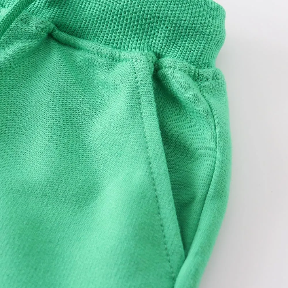 Toddler Boys Girls Cotton Jogger Shorts,Little Kids Active Sport Shorts with Drawstring