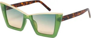 Trendy Retro Womens Oversized Square Cat Eye Sun Glasses UV Protection Vintage Style For Women Sunglasses