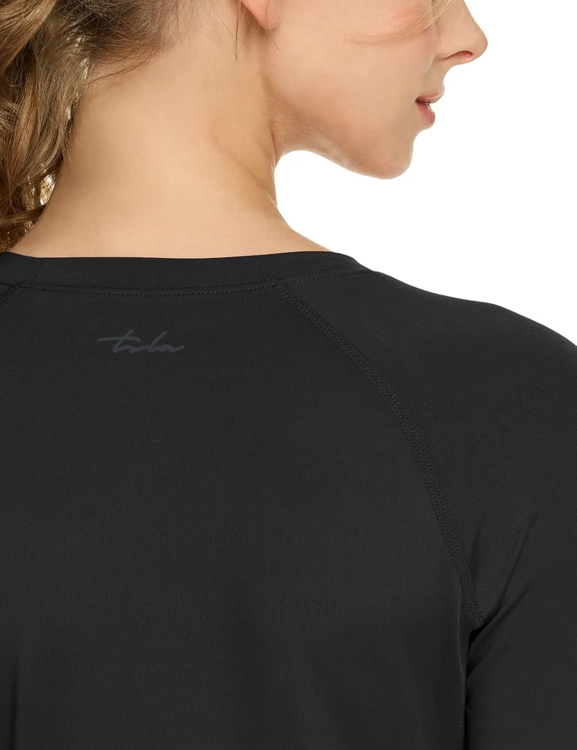 TSLA Women's Sports Compression Shirt, Cool Dry Fit Long Sleeve Workout Tops, Athletic Exercise Gym Yoga Shirts