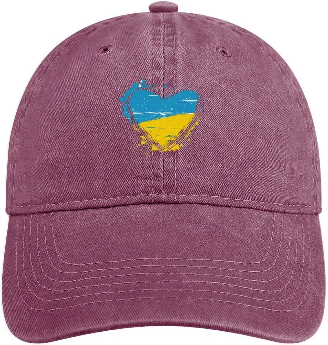 Ukraine Hear Unisex Adult Baseball Cap Curved Brim Sun Caps of Sports Denim Freely Adjustable