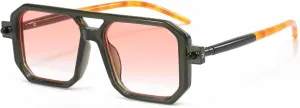 Vintage Double Beam Fashion Sunglasses Mirror Leg Street Shoot Flat Mirror