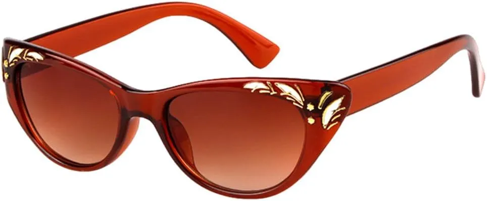 Vintage Retro Small Cat Eye Sunglasses WomenWhite Frame Cateye Sun Glasses White Shades Eyewear