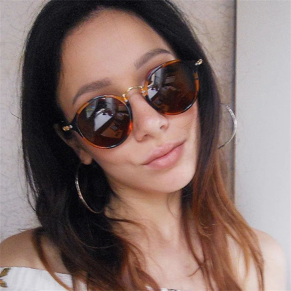 Vintage Round Women Polarized Sunglasses Retro Shades