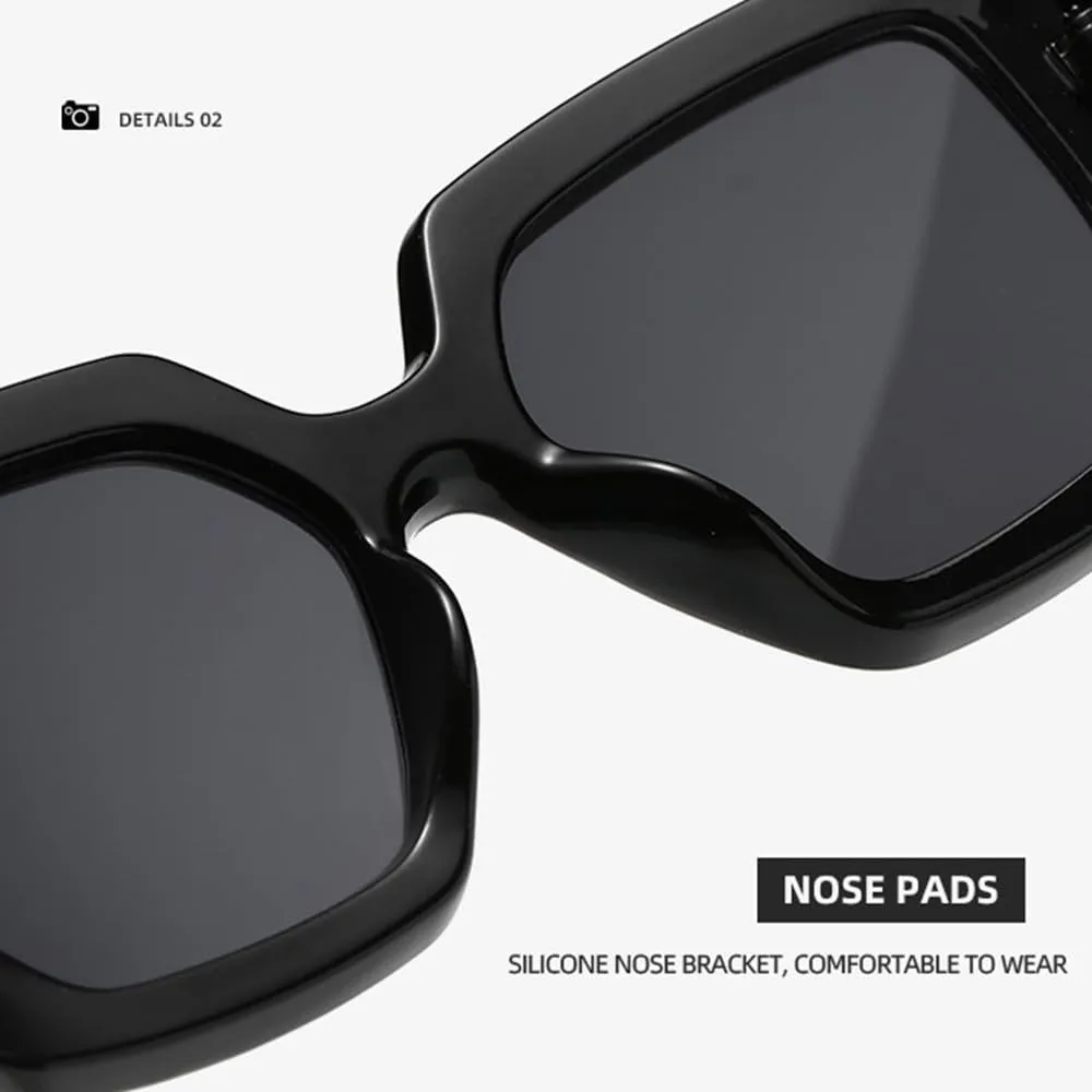 Vintage Sunglasses Women Men Wide Leg Big Frame Sun Glasses Shades UV400 Luxury