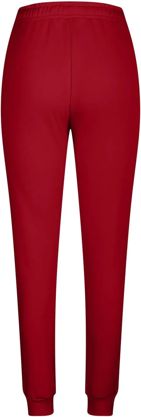 Warm Sweatpants for Women High Waist Drawstring Cinch Bottom Athletic Joggers Solid Color Loose Comfy Lounge Pants