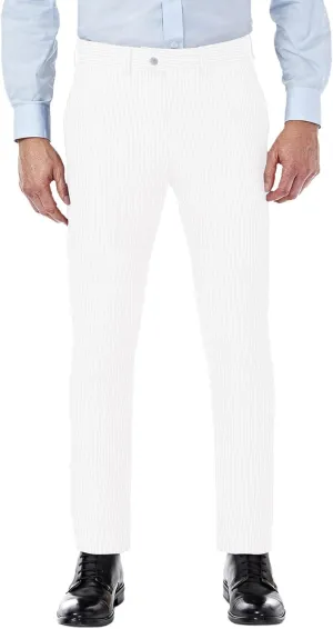 Wemaliyzd Mens Seersucker Dress Pants Flat Front Lightweight Sear Sucker Suit Separate Trousers
