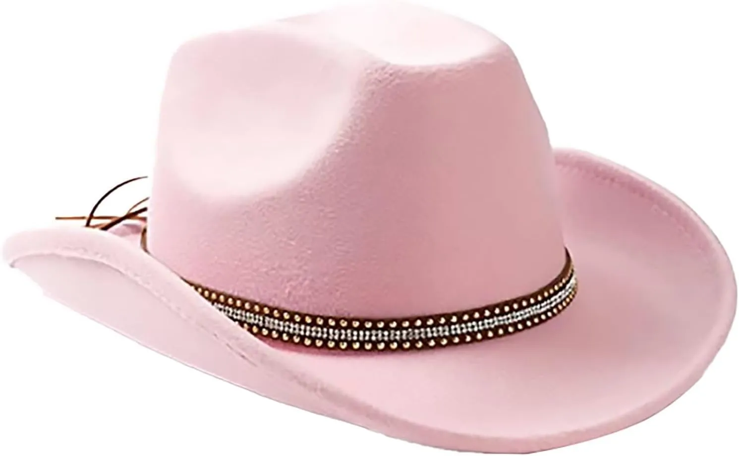 White Cowboy Hats Western Denim Cowgirl Hat for Womens Cowgirls Caps Wide Brim Cap Women Men Classic Pink Hat
