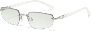 willochra Small Oval Sunglasses For Women Men Retro Fashion Metal Cat Eye Sun Glasses Vintage Retro 90s Trendy Sun Glasses