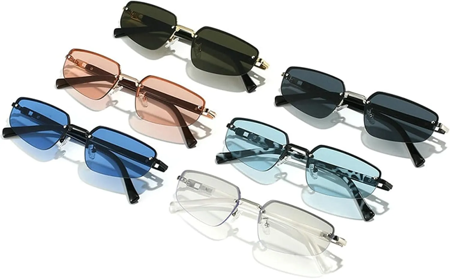 willochra Small Oval Sunglasses For Women Men Retro Fashion Metal Cat Eye Sun Glasses Vintage Retro 90s Trendy Sun Glasses