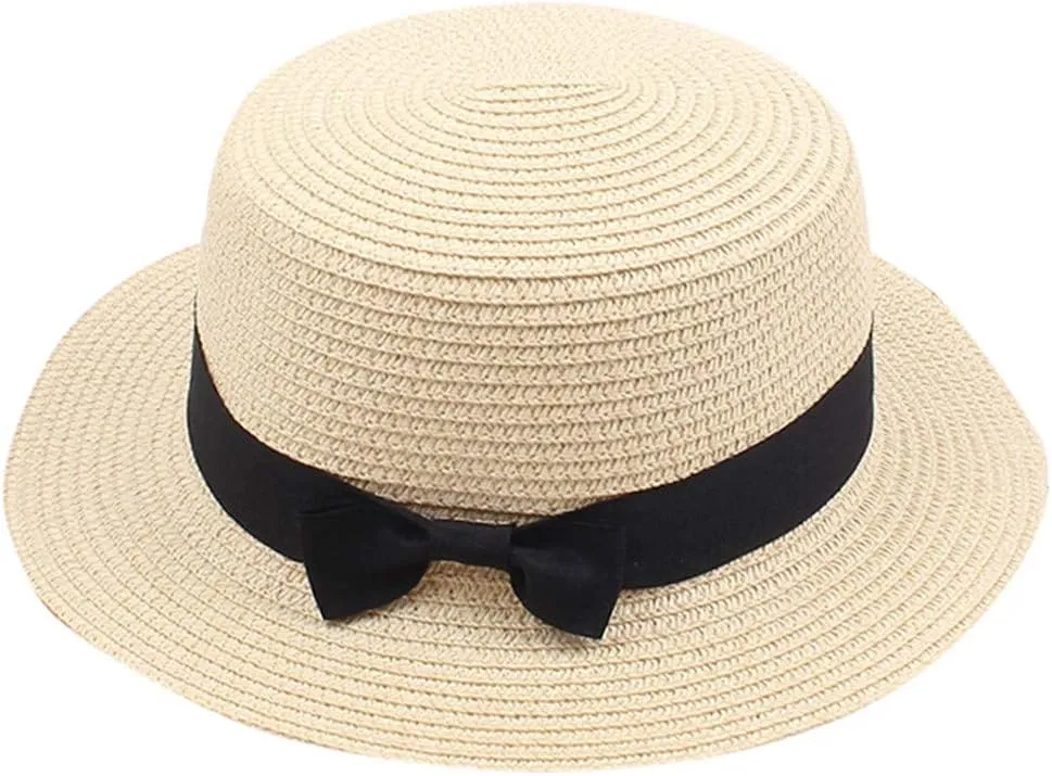 Women Wide Brim Straw Panama Hat Lightweight Straw Sun Hat Fedora Summer Beach Sun Hat