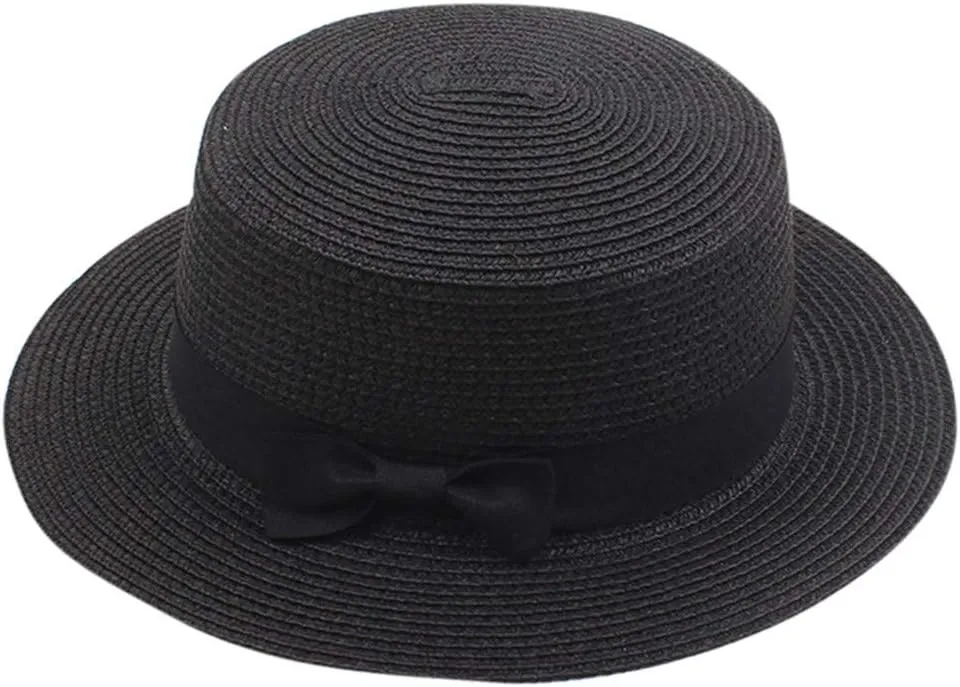 Women Wide Brim Straw Panama Hat Lightweight Straw Sun Hat Fedora Summer Beach Sun Hat