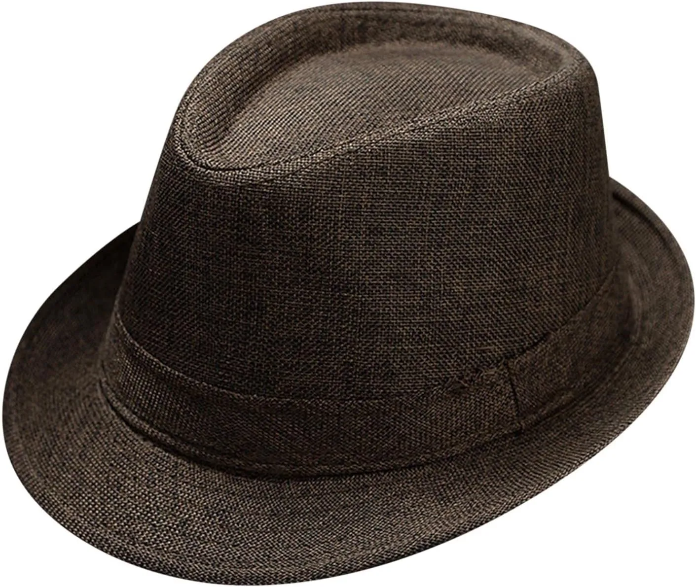 Womens and Mens Classic Manhattan Hats Summer Trilby Fedora Short Brim Panama Jazz Hats Beach Sun Protection Hats fot Unisex