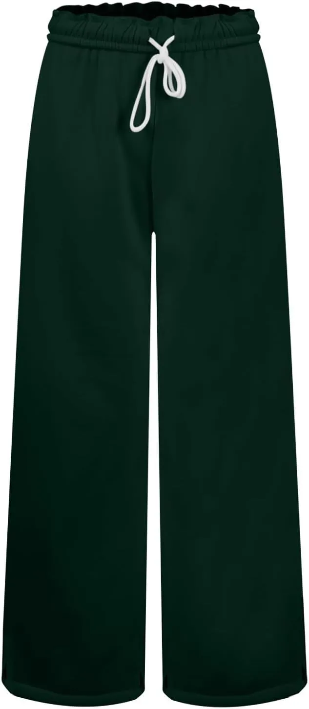 Women's Drawstring Elastic Baggy Sweatpants High Waist Straight Wide Leg Joggers Lounge Fall Fashion Sweatpants