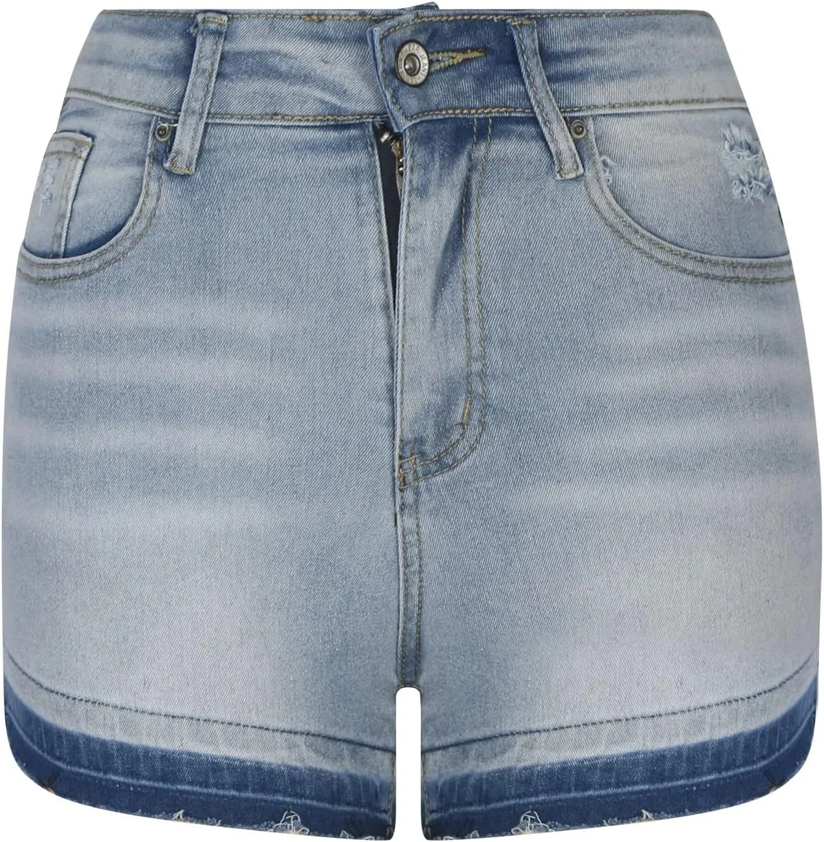 Womens Jean Shorts Stretchy High Waisted Summer Casual Denim Butt Lift Frayed Hem Distressed Ripped Skinny Jeans Shorts