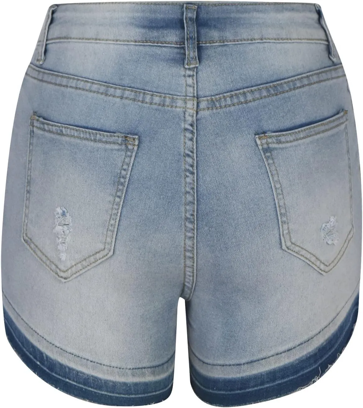 Womens Jean Shorts Stretchy High Waisted Summer Casual Denim Butt Lift Frayed Hem Distressed Ripped Skinny Jeans Shorts