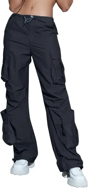 Womens Sweatpants 2023 Cargo Pants Woman Relaxed Fit Baggy Clothes Pants High Waist Zipper Pants for Women