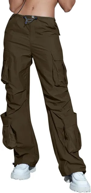 Womens Sweatpants 2023 Cargo Pants Woman Relaxed Fit Baggy Clothes Pants High Waist Zipper Pants for Women