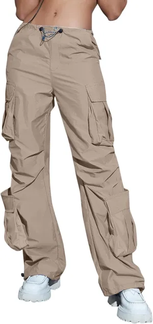 Womens Sweatpants 2023 Cargo Pants Woman Relaxed Fit Baggy Clothes Pants High Waist Zipper Pants for Women