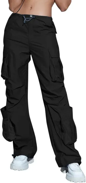Womens Sweatpants 2023 Cargo Pants Woman Relaxed Fit Baggy Clothes Pants High Waist Zipper Pants for Women