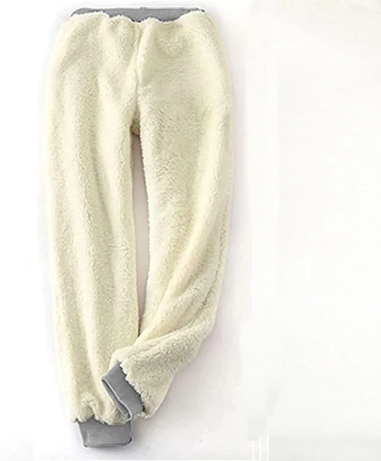 Womens Warm Sherpa Lined Sweatpants Drawstring Elastic Joggers Pants Comfy Lounge High Waist Pants
