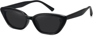 WOWSUN Cat Eye Sunglasses Womens Retro Narrow Trendy Polarized Sunglasses