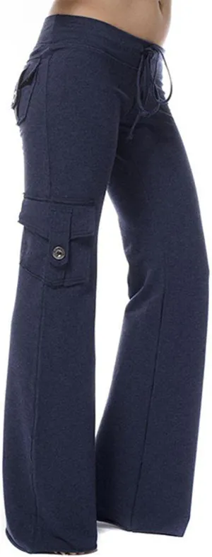 XUNRYAN Cargo Pants Women High Waist Hiking Yoga Pants Lightweight Outdoor Athletic Pants Crop Trousers Joggers Pockets