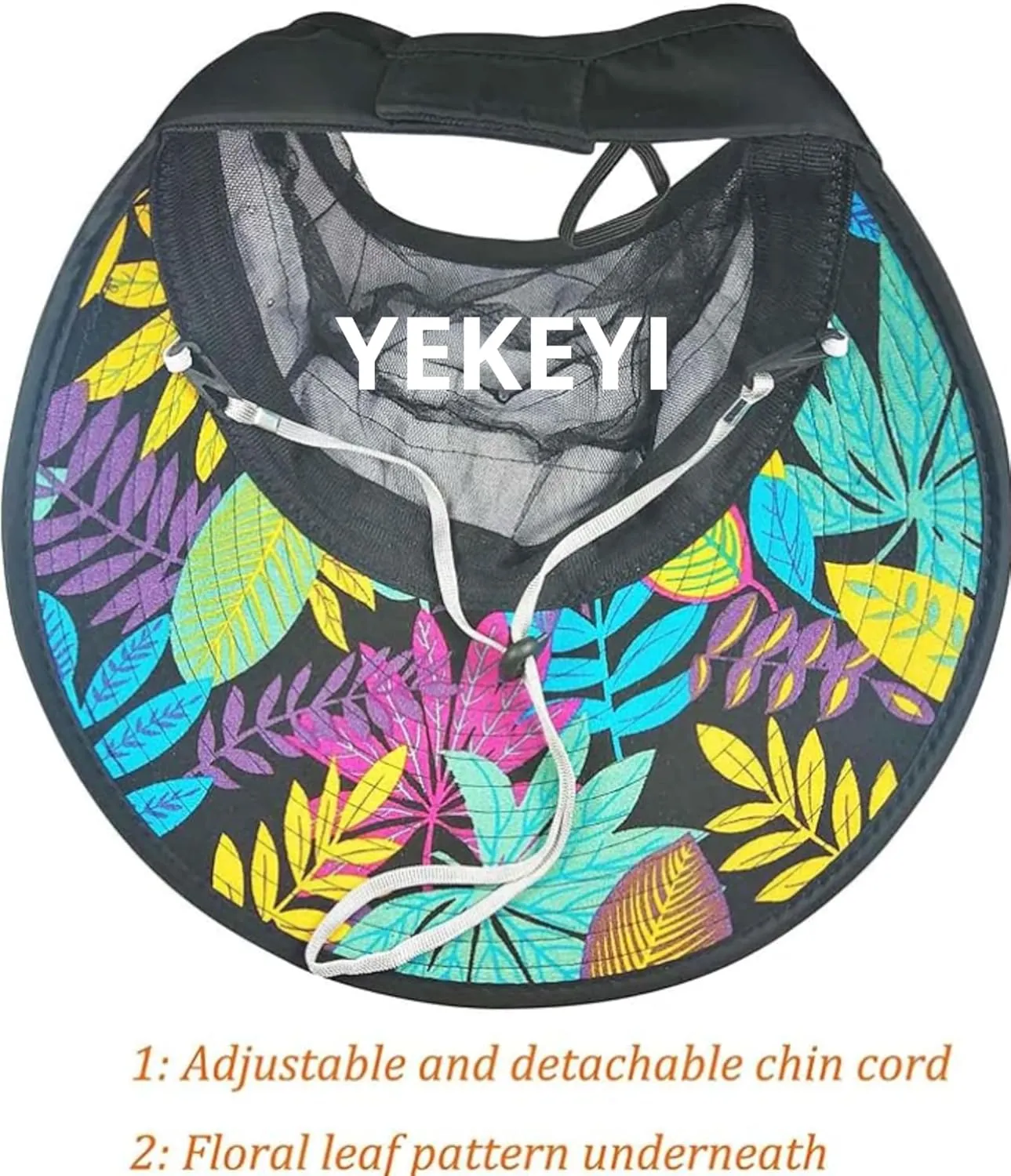 YEKEYI Sun Hats Women Summer Hat Outdoor UV Protection Wide Large Brim Cap Beach Visor Caps Foldable (Nave)