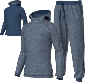 Youth Kids Sweatsuit Jogger Outfit - Boys Girls Athletic Reversible Pullover Hoodie & Pants Activewear Clothes Set