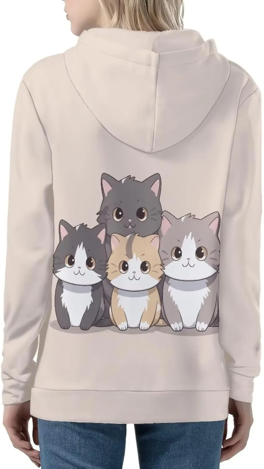 ZFRXIGN Cute Zip Up Jacket Hoodies Teen Fall Clothes for Women Activewear Tops Y2K Clothing XS-5XL Sweatshirts