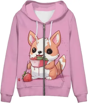 ZFRXIGN Cute Zip Up Jacket Hoodies Teen Fall Clothes for Women Activewear Tops Y2K Clothing XS-5XL Sweatshirts