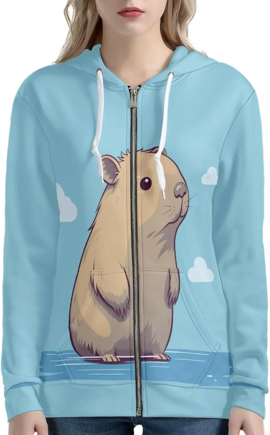 ZFRXIGN Cute Zip Up Jacket Hoodies Teen Fall Clothes for Women Activewear Tops Y2K Clothing XS-5XL Sweatshirts