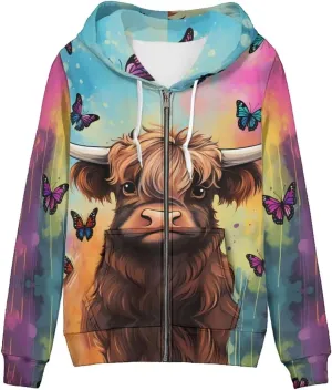 ZFRXIGN Cute Zip Up Jacket Hoodies Teen Fall Clothes for Women Activewear Tops Y2K Clothing XS-5XL Sweatshirts
