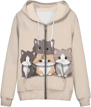 ZFRXIGN Cute Zip Up Jacket Hoodies Teen Fall Clothes for Women Activewear Tops Y2K Clothing XS-5XL Sweatshirts