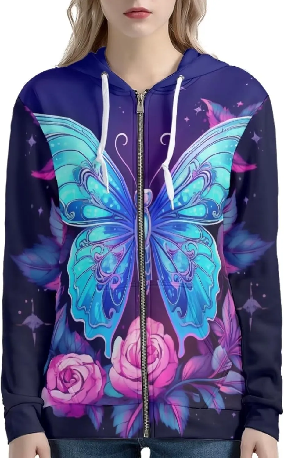 ZFRXIGN Cute Zip Up Jacket Hoodies Teen Fall Clothes for Women Activewear Tops Y2K Clothing XS-5XL Sweatshirts