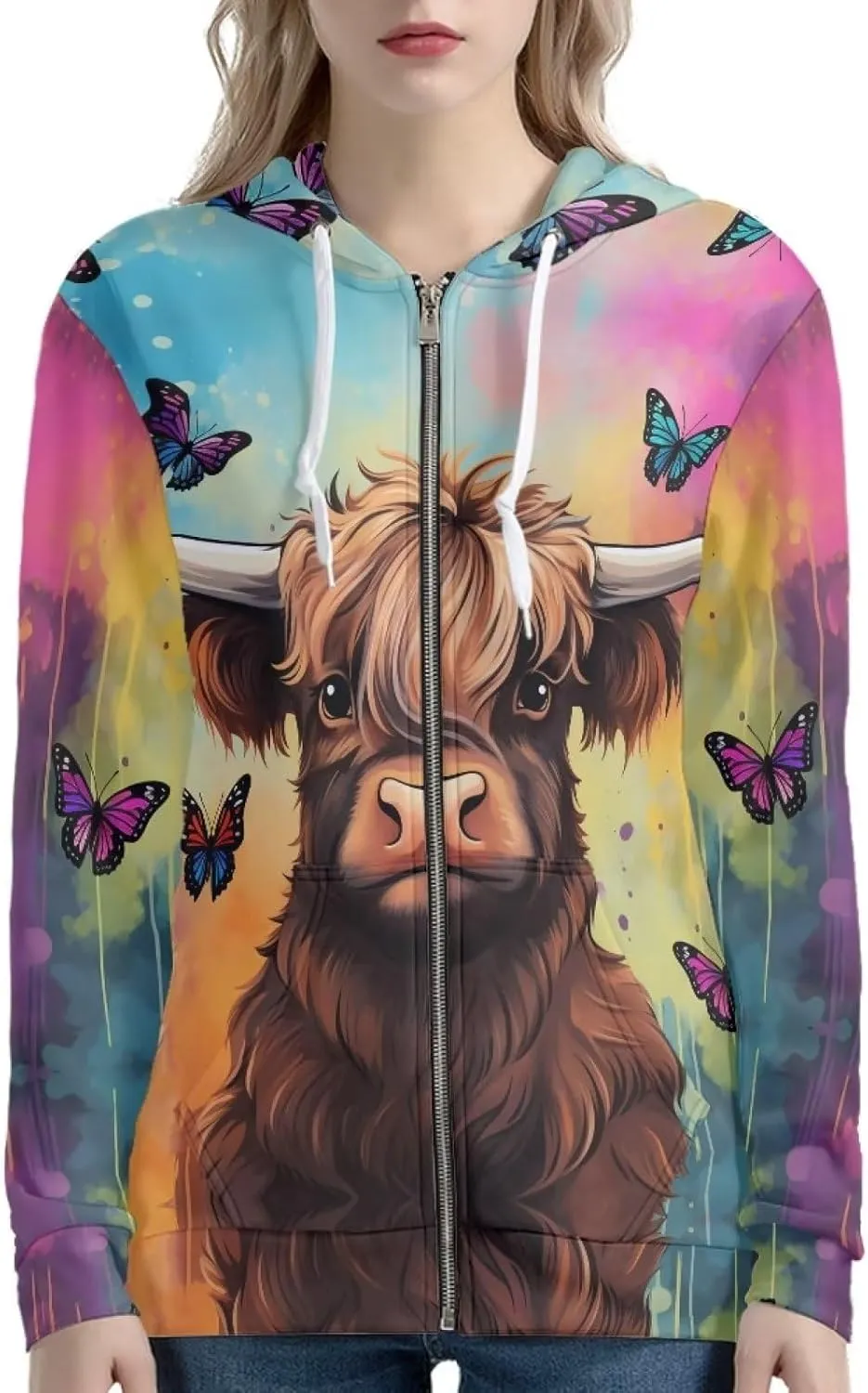 ZFRXIGN Cute Zip Up Jacket Hoodies Teen Fall Clothes for Women Activewear Tops Y2K Clothing XS-5XL Sweatshirts