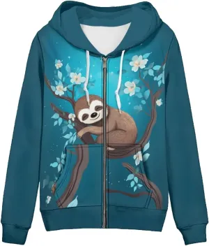 ZOUTAIRONG Trendy Zip Up Jacket Hoodies for Teen Girls Fall Clothes XS-5XL Activewear Fashion Tops Y2K Clothing