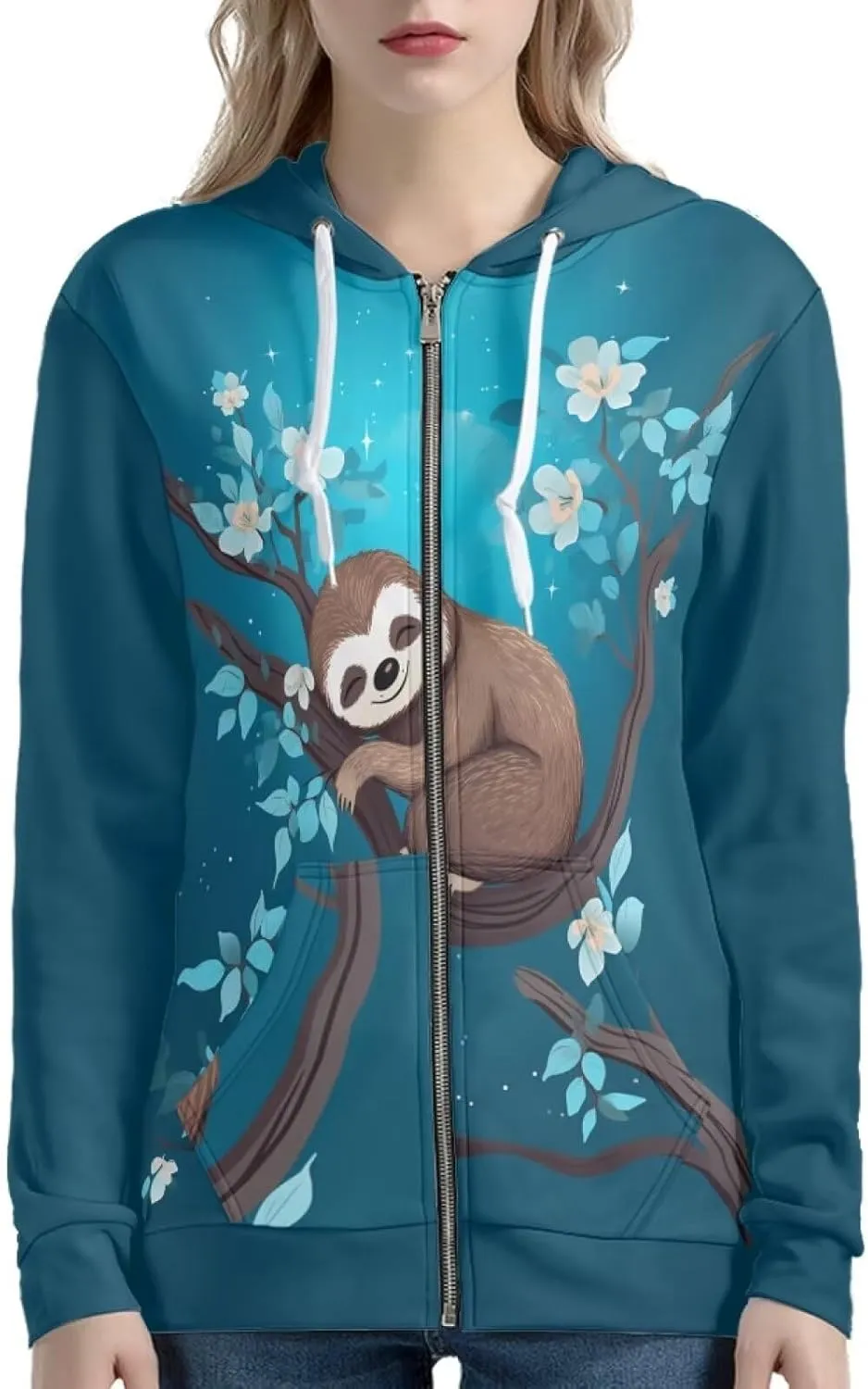 ZOUTAIRONG Trendy Zip Up Jacket Hoodies for Teen Girls Fall Clothes XS-5XL Activewear Fashion Tops Y2K Clothing